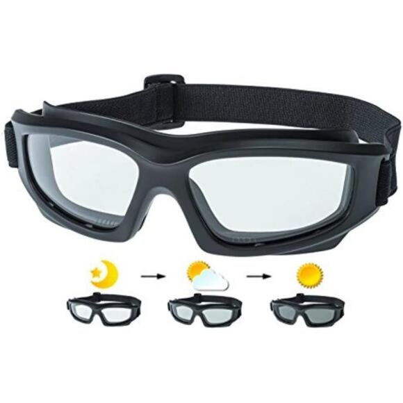 Motorcycle Goggles for Men Photochromic Riding ATV Dirt Bike Ski Eye Protection - Picture 1 of 8